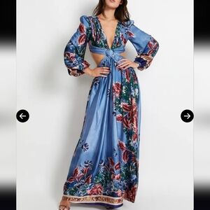 PatBO Multicolor Floral Long Sleeve Dress
